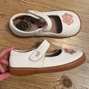 Livie & Luca White Floral Kids Shoes